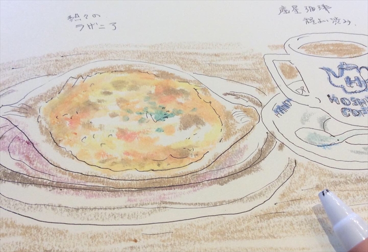 「描くことに夢中になれる絵画教室」カフェスケッチ体験会